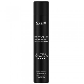 Лак для волос OLLIN STYLE Ультрасильная фиксация без отдушки 500мл